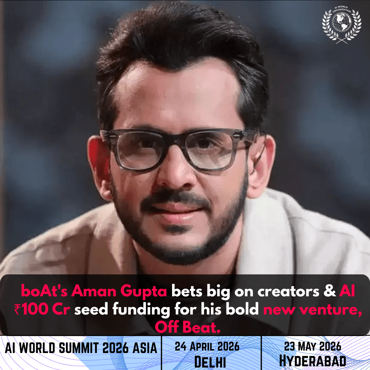 Aman Gupta's Off Beat Raises ₹100 Cr Seed Round
