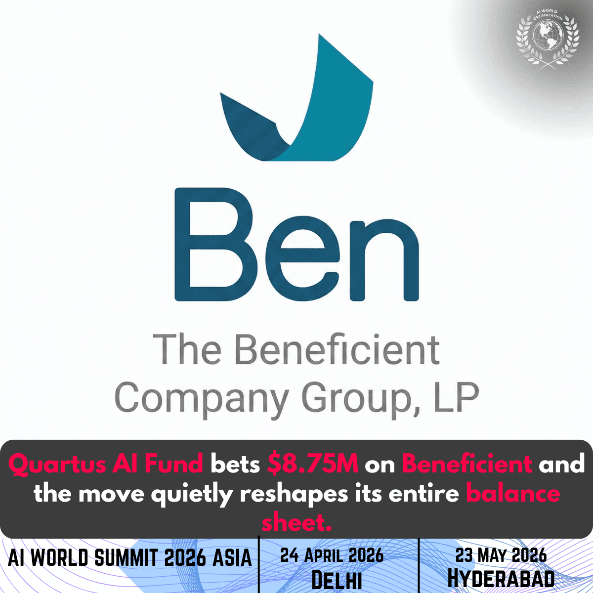 Beneficient Closes $8.75M Deal with Quartus AI Fund