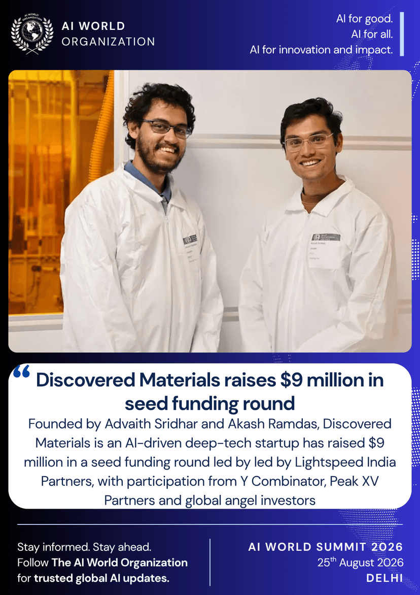 Lightspeed India Leads 9 Million Dollar Seed Round In Discovered Materials: AI Agents For Cooler Chips And Faster Materials Discovery